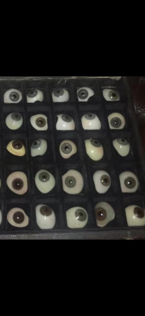 prosthetic glass eyes antiek anatomisch medisch glazen ogen, Antiek en Kunst, Antiek | Overige Antiek, Ophalen of Verzenden