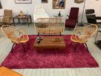 Rotan Rohe Noordwolde fauteuiltjes met bankje jaren 60., Ophalen of Verzenden, Minder dan 50 cm