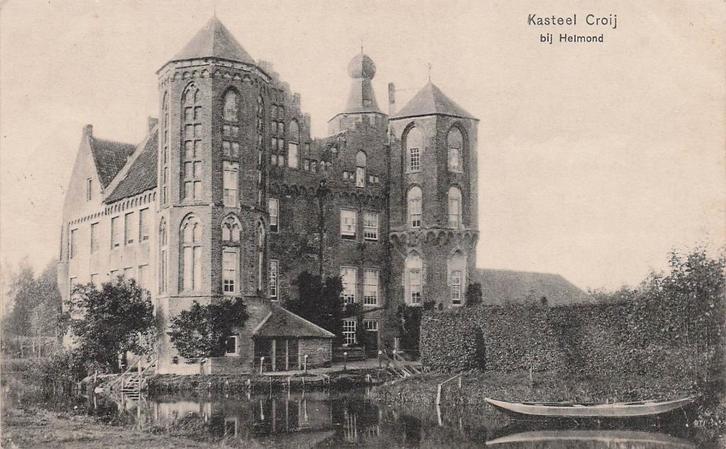 AZ048 Kasteel Croij bij Helmond 1916  uitg. v.d. Burgt, Verzamelen, Ansichtkaarten | Nederland, Gelopen, Noord-Brabant, Voor 1920
