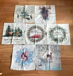 7 Kussenhoes winter kerst div Krans Dennenappel hert bos ea, Ophalen of Verzenden, Nieuw, Vierkant