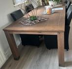 Massief acaciahouten eetkamer tafel 230x110x77, Ophalen, 100 tot 150 cm, 200 cm of meer, Zo goed als nieuw
