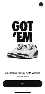 Nike air jordan 3 a ma maniere maat 47.5, Ophalen of Verzenden, Zo goed als nieuw, Overige kleuren