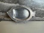 VTG Zilver Gehamerd Aluminium Vis Serveerschaal Jaren 70, Huis en Inrichting, Ophalen of Verzenden, Gebruikt, Ovaal, Metaal