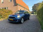 Mini Cooper S 2007 Blauw 129497 KM Panoramadak, Auto's, Voorwielaandrijving, Zwart, 4 cilinders, Leder en Stof