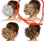 Chignon haar stuk Blonde Grote Dikke Krullen Scrunchie Blond, Nieuw, Ophalen of Verzenden, A, Pruik of Haarverlenging
