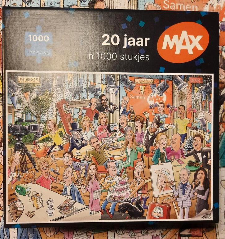 puzzels: Andre van Duin - omroep MAX- wereldsterren, Hobby en Vrije tijd, Denksport en Puzzels, Zo goed als nieuw, Legpuzzel, 500 t/m 1500 stukjes