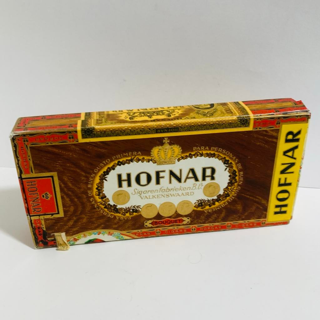 Vintage Hofnar kartonnen Sigarenkistje sigarendoosje, Verzamelen, Rookartikelen, Aanstekers en Luciferdoosjes, Gebruikt, Overige typen