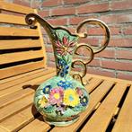 Vintage handgeschilderde vaas met bloemen H. Bequet, Ophalen