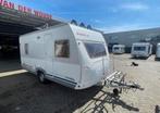 Dethleffs camper 460 met fransbed&douche! Plus stalling Alme, Caravans en Kamperen, Caravans, Koelkast, Rondzit, Frans bed, 750 - 1000 kg