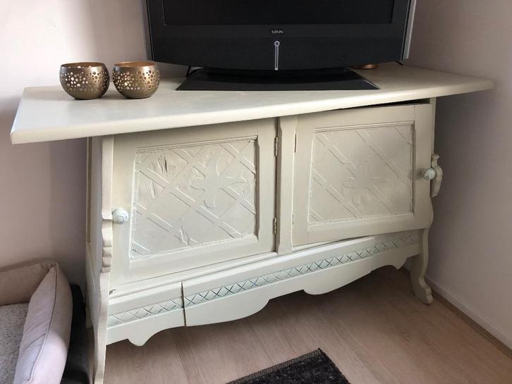 Vintage houten Dressoir, Huis en Inrichting, Kasten | Dressoirs, Gebruikt, 150 tot 200 cm, 25 tot 50 cm, Met lade(s), Met deur(en)