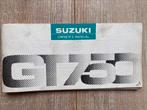 Zeldzame owners manual Suzuki GT750, Suzuki