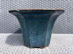 Bonsai Cascade pot blauw tinten geglazuurd 28,5x27,5x17,2, Tuin en Terras, Ophalen of Verzenden, Zo goed als nieuw, Minder dan 25 cm