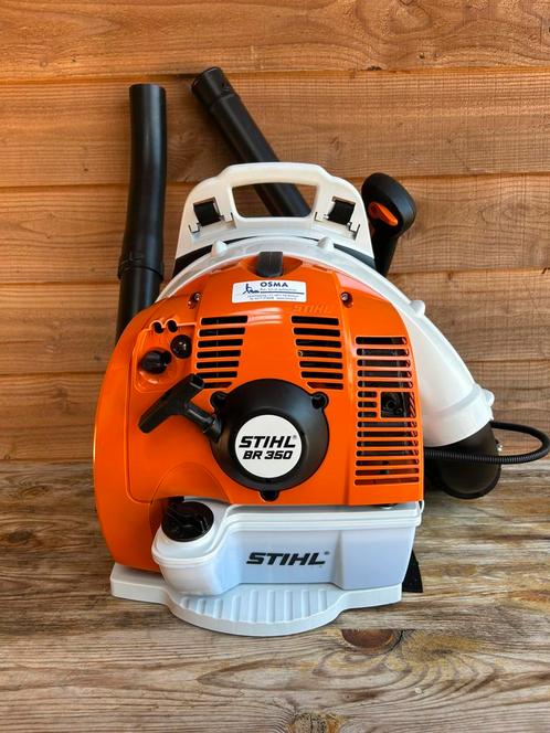 STIHL BR 350 Benzine Rugbladblazer, Tuin en Terras, Bladblazers, Zo goed als nieuw, Benzine, Ophalen of Verzenden