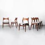 Vintage Deense eetkamerstoelen (Erik Buch), set van 6, Huis en Inrichting, Stoelen, Ophalen, Hout, Gebruikt, Overige kleuren