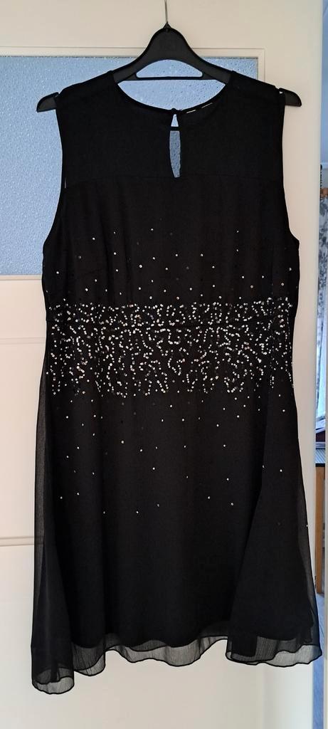 Zwarte feest/gala jurk met pailetten, Kleding | Dames, Gelegenheidskleding, Zo goed als nieuw, Galajurk, Maat 42/44 (L), Zwart
