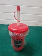 Drinkbeker met rietje coca cola herbruikbaar, Ophalen of Verzenden