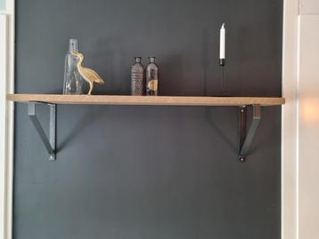 Wandplank industriëel 125 x 19 cm steigerhout beschikbaar voor biedingen
