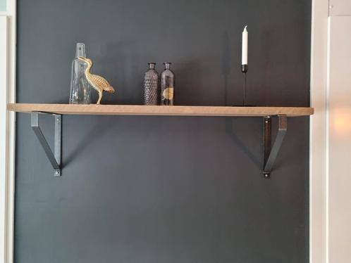 Wandplank industriëel 125 x 19 cm steigerhout, Huis en Inrichting, Woonaccessoires | Wandplanken en Boekenplanken, Zo goed als nieuw