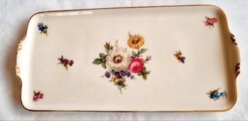 Hutschenreuther Hohenberg creme cacke schaal rozen bloemen beschikbaar voor biedingen