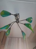 Kunstlamp kelken groen met 6 armen, Ophalen of Verzenden, Zo goed als nieuw