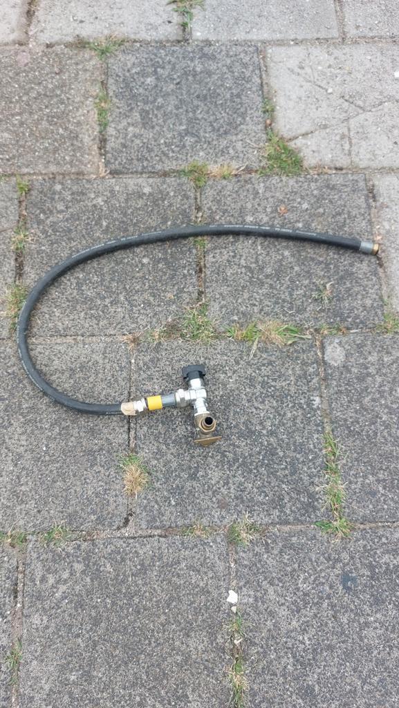 Propaanslang met aansluitingen gasfornuis keuken, Doe-het-zelf en Verbouw, Overige Doe-het-zelf en Verbouw, Gebruikt, Ophalen of Verzenden