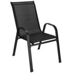 Tuinstoelen | Tuinstoelen | Staal | Textileen | 1 Stuks | Zw, Ophalen, Zo goed als nieuw, Textileen, Stapelbaar
