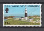 Guernsey UK met een vuurtoren 1976, Verzenden, Gestempeld