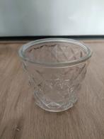 Glazen pot bloempot plantenpot vaas vaasje, Tuin en Terras, Bloempotten, Ophalen, Overige materialen, Gebruikt, Rond