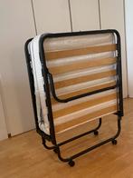Opklapbed, zo goed sls nieuw, met hoes, Huis en Inrichting, Slaapkamer | Bedden, Eenpersoons, Zo goed als nieuw, 80 cm, Metaal