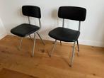 Friso Kramer Result Stoelen - Ahrend Skai Zwart, Huis en Inrichting, Stoelen, Ophalen, Gebruikt, Zwart, Metaal