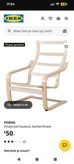 Ikea POÄNG Stoel + Kussen, Huis en Inrichting, Fauteuils, Ophalen, Zo goed als nieuw, Stof, 50 tot 75 cm