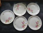 Bavaria 5 dinerborden rozen met gouden rand
24 cm, Antiek en Kunst, Antiek | Servies los, Ophalen of Verzenden