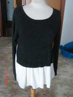 Twin-Set trui/blouse - maat M grijs/wit, Kleding | Dames, Maat 38/40 (M), Ophalen of Verzenden, Twin-Set, Grijs