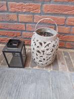 Barok sfeerlicht kandelaar lantaren, Ophalen of Verzenden, Zwart, Metaal, 25 tot 50 cm