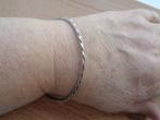 zilveren gedraaide slavenarmband [056], Zo goed als nieuw, Zilver, Zilver, Verzenden