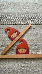Vintage antroposofische knaapjes kleerhangers kabouters, Ophalen of Verzenden, Zo goed als nieuw, Wanddecoratie