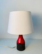 Jaren 60 keramiek tafellamp in oramje, Gebruikt, Jaren 60, Ophalen of Verzenden, Onbekend