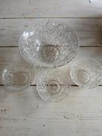 Prachtige retro Glazen Schalen Set, Ophalen, Schaal, Rond, Glas