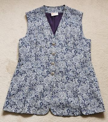 Barucci gilet / mouwloos jasje blauw wit ~ maat 40 42 ~ jas beschikbaar voor biedingen