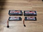 2x traxxas 4s 6700mah lipo's, Hobby en Vrije tijd, Modelbouw | Radiografisch | Auto's, Elektro, Gebruikt, Ophalen of Verzenden