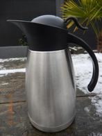 Thermoskan RVS - 1 liter - met zwarte schroefdop, Ophalen of Verzenden, Zo goed als nieuw
