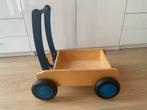 Van Dijk Houten Loopwagen - Blauw - Goede Staat, Kinderen en Baby's, Speelgoed | Houten speelgoed, Ophalen of Verzenden, Gebruikt