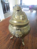 Antieke Chinese koperen wierookbrander met deksel Foo Dog, Antiek en Kunst, Antiek | Koper en Brons, Ophalen of Verzenden, Koper