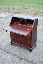 Engelse secretaire, Mahonie bureau, Huis en Inrichting, Bureaus, Ophalen, Gebruikt, Nvt, Bureau