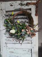 Voorjaarskrans met kunst Tulpen en vers groen, Huis en Inrichting, Woonaccessoires | Kransen, Nieuw, Ophalen