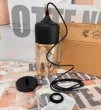 Hanglamp E27 Zwart AMBER geel Hang-lamp Glas 30CM lang Nieuw, 50 tot 75 cm, Nieuw, Ophalen of Verzenden, H