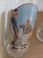 2 nostalgische Coca-Cola glazen Norman Rockwell, Ophalen of Verzenden, Zo goed als nieuw, Frisdrankglas