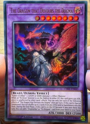 Yu-Gi-Oh! The Dragon that Devours the Dogma CH01 1st Edition beschikbaar voor biedingen