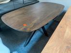 Tafels deens ovaal noten hout stalen matrix poot, Huis en Inrichting, Tafels | Eettafels, Ophalen, Vijf personen of meer, Metaal