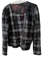 CLAUDIA STRATER kort jasje vest zwart Tartan maat 44, Verzenden, Zwart, Maat 42/44 (L), Zo goed als nieuw